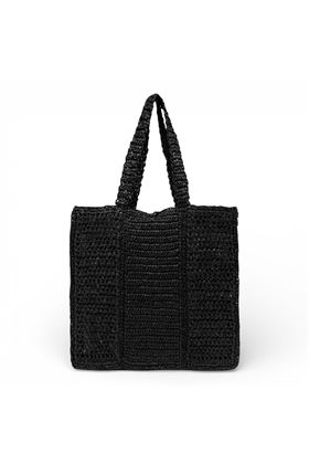 Borsa Gianni Chiarini in paglia crochet colore nero. GIANNI CHIARINI | 11955-NERO